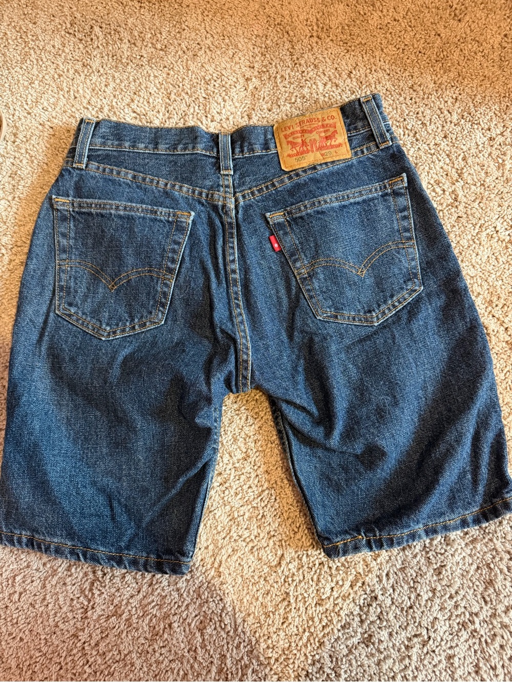 Levi's Blue Denim Women's Jean Shorts with Red Tab